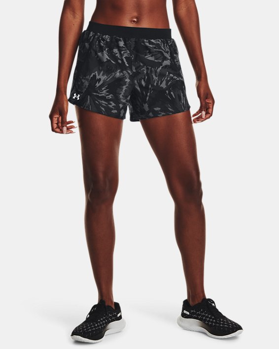 Women's UA Mileage 3.0 Printed Shorts, Black, pdpMainDesktop image number 0